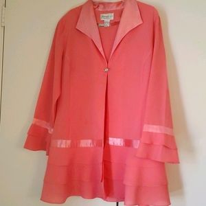 3- piece coral evening suit